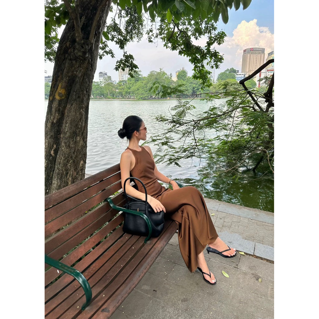 Halter Silk Dress
