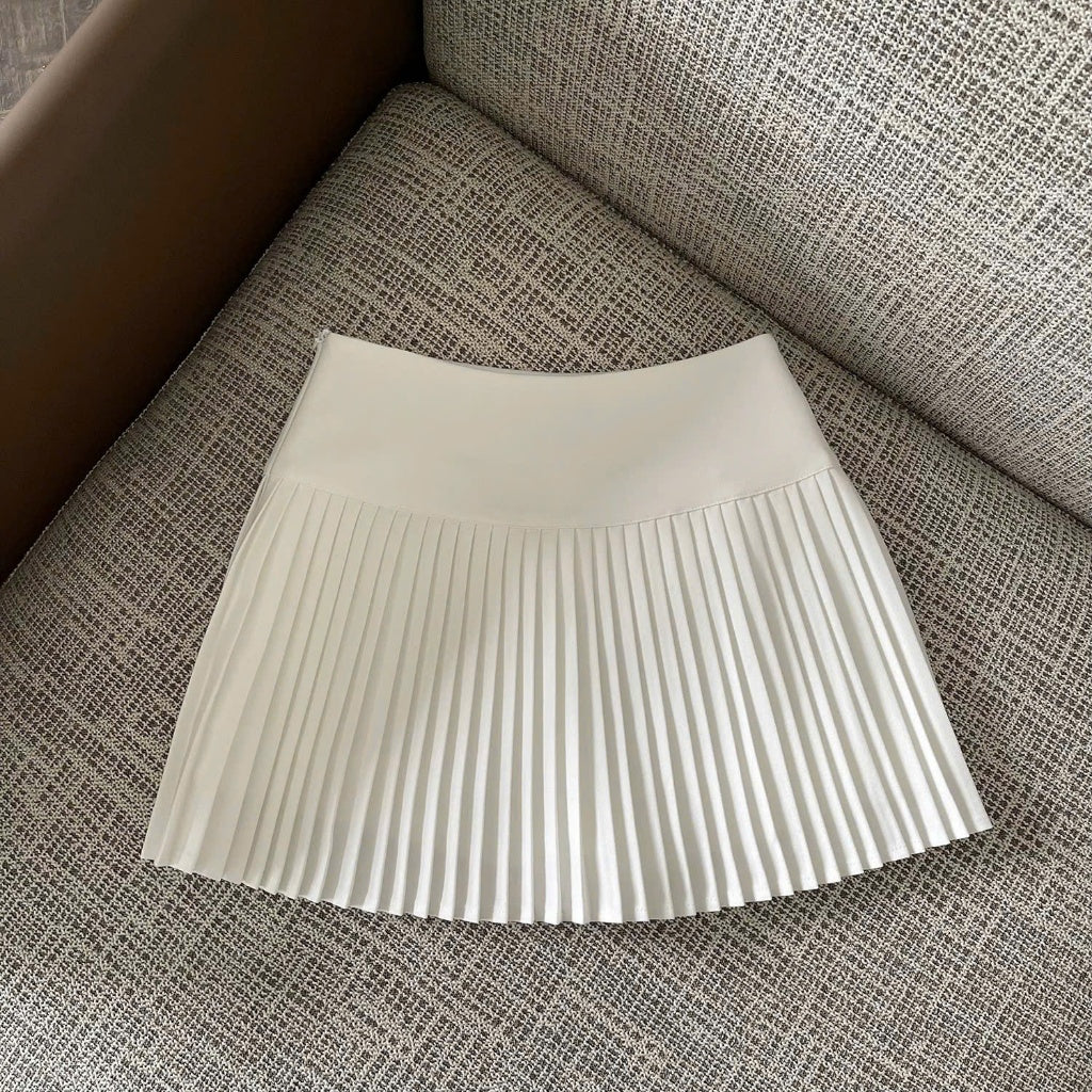 Gold Pleated Skirt