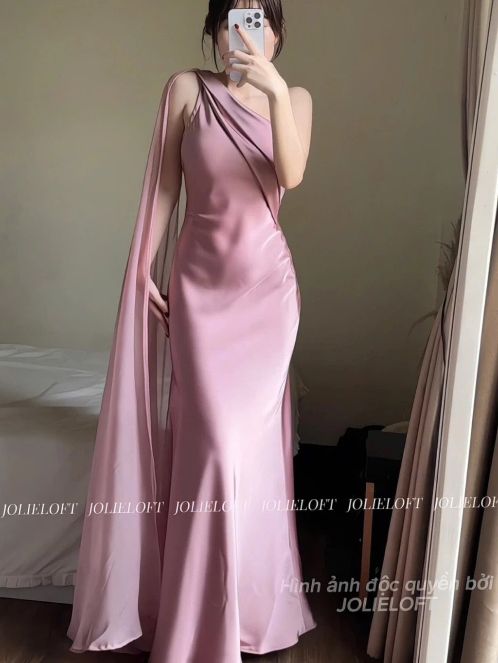 Violet Silk Maxi Dress