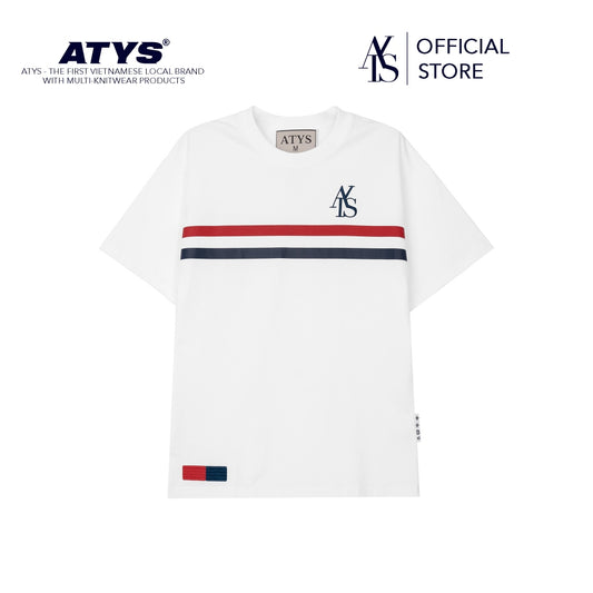 Two Line White Tee