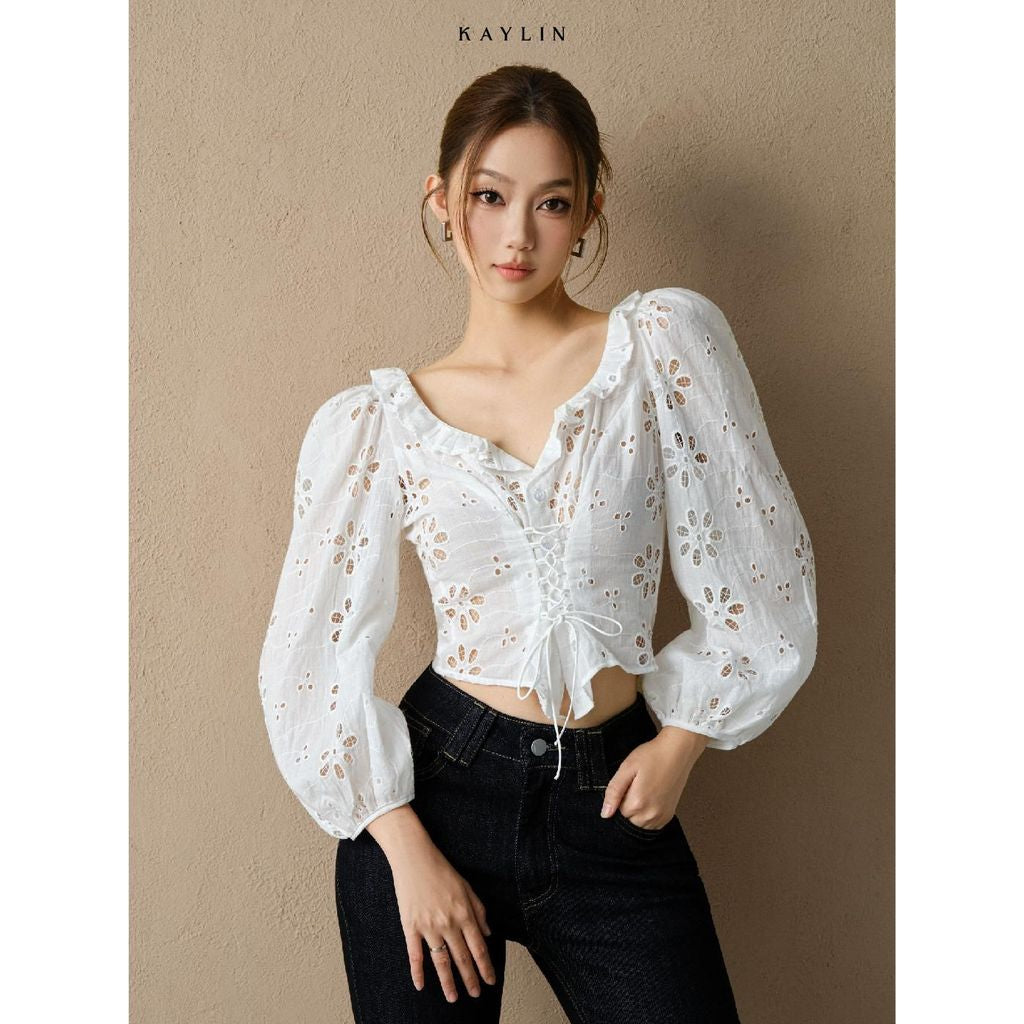 Gauze Floral Top
