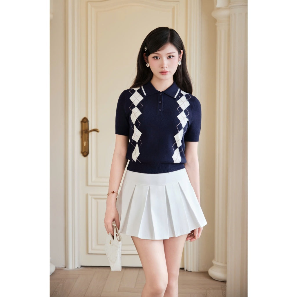 Diamond Polo Knit
