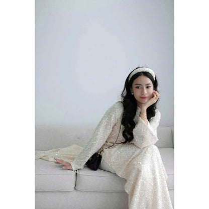 Chu Sa Sequin Ao Dai