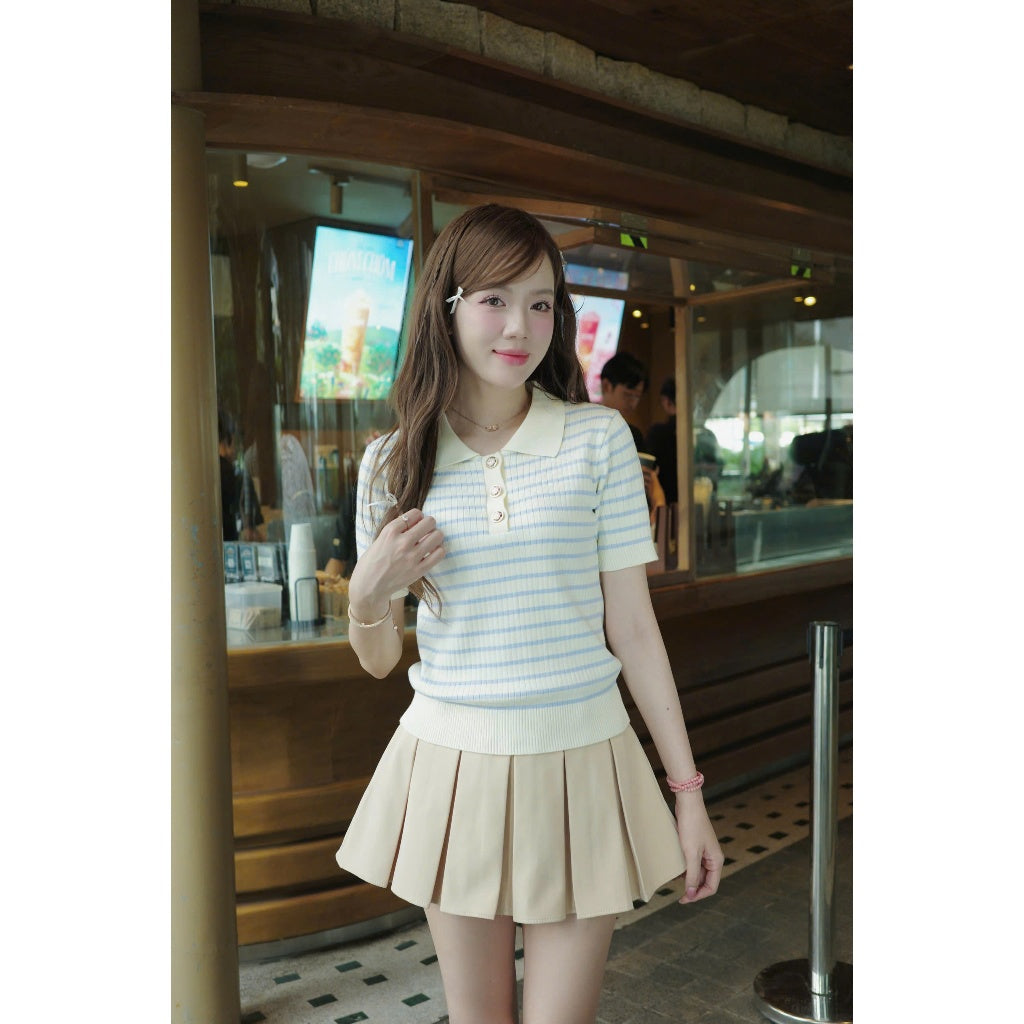 Stripe Knit Polo