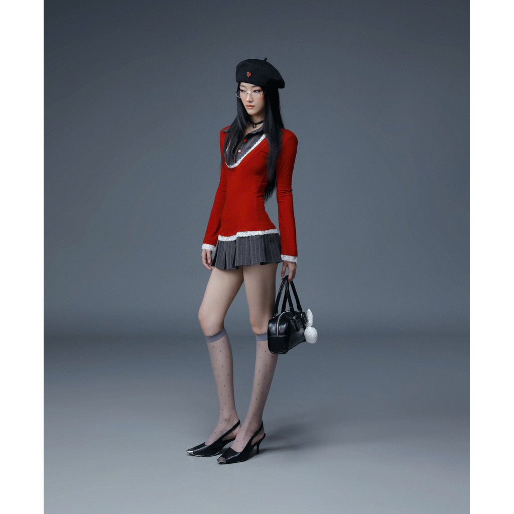 Red Shirt-Hybrid Jersey Dress