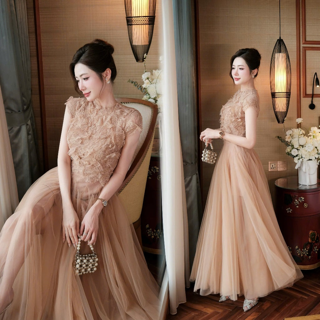 Nude Flare Dress