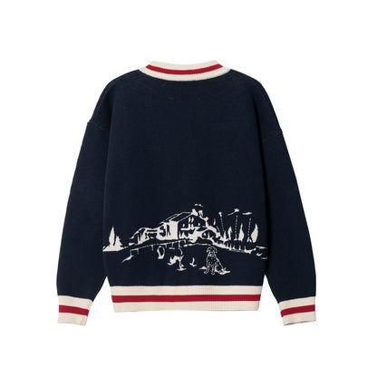 HOMELAND Zipper Knit Sweater