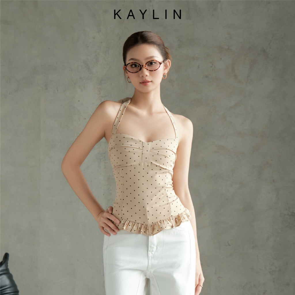 KAYLIN Polka Dot Top