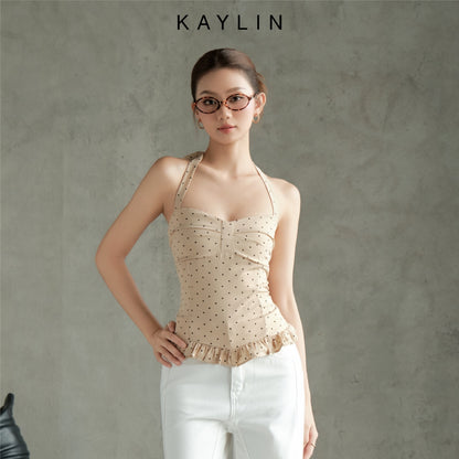 KAYLIN Polka Dot Top