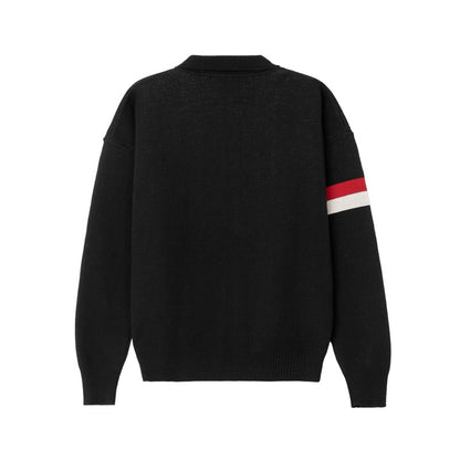 Tri-Color Zipped Knit Jacket