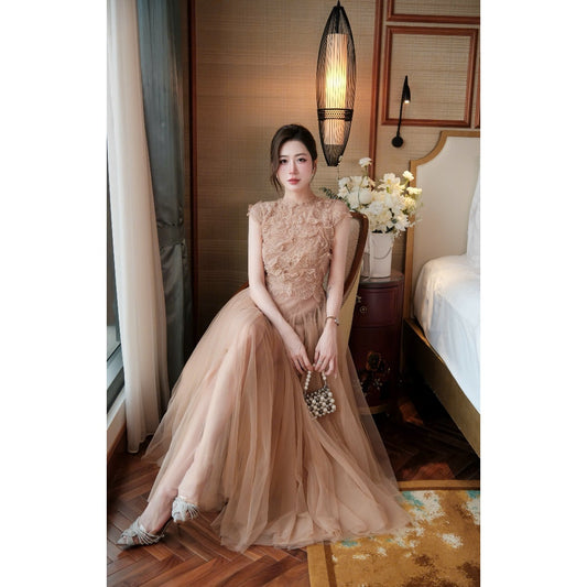 Nude Flare Dress