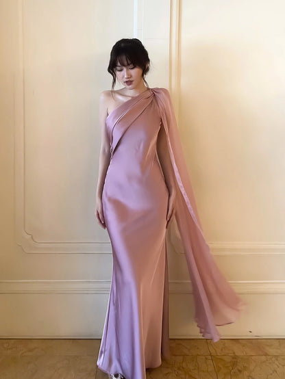 Violet Silk Maxi Dress