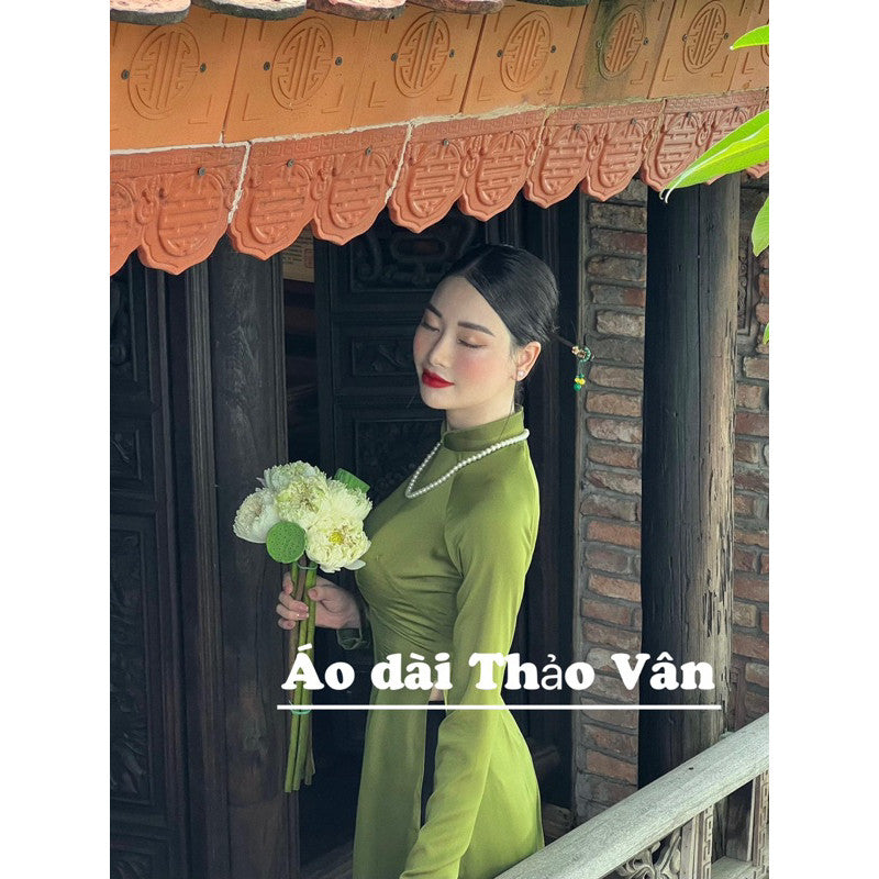 Mint Silk Ao Dai