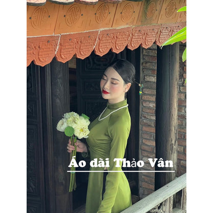 Mint Silk Ao Dai