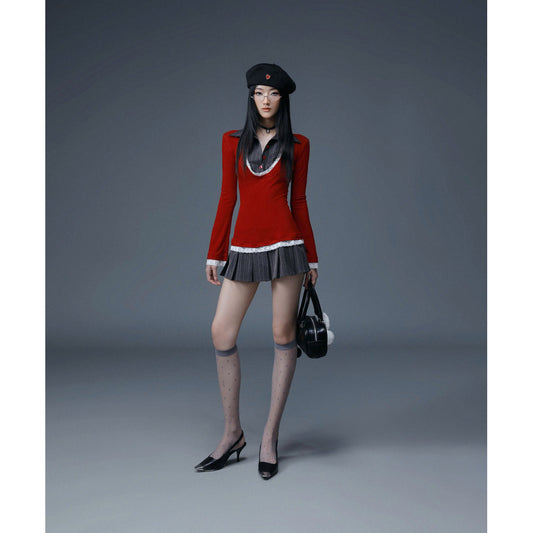 Red Shirt-Hybrid Jersey Dress