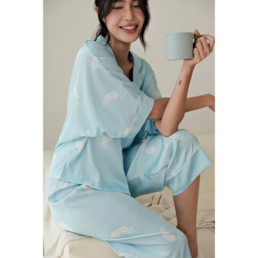 Feather Silk Lounge Set