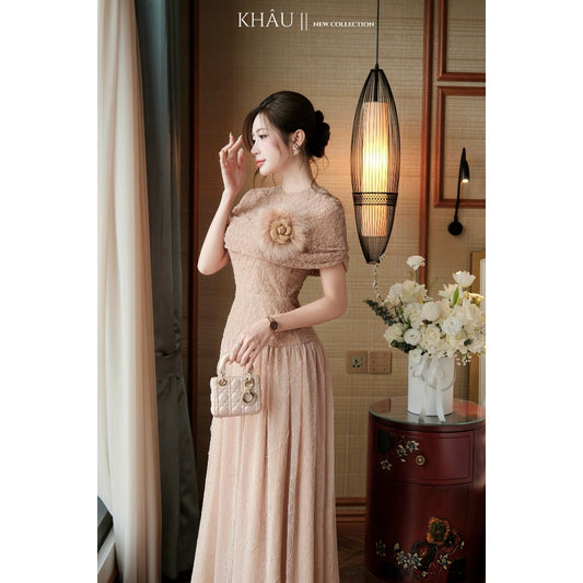 Brown Velvet Dress