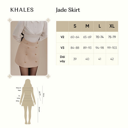 Jade Button Skirt