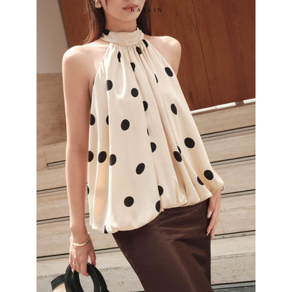 Polka Halter Top