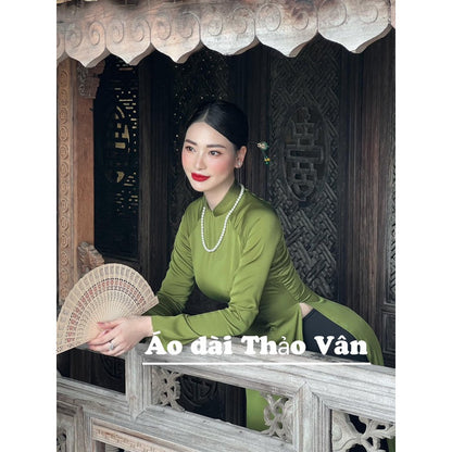 Mint Silk Ao Dai