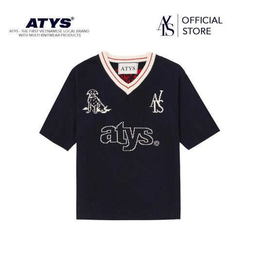 V-Neck Knit Cotton T-Shirt
