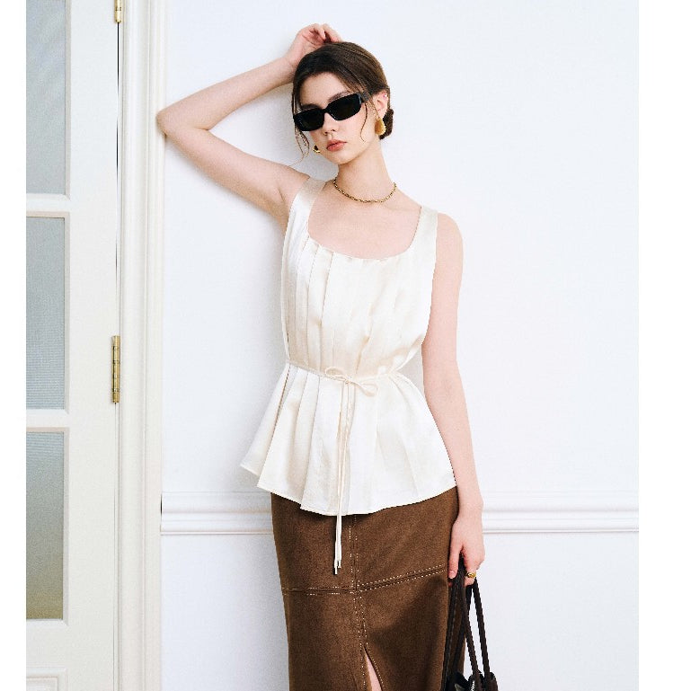 Rime Pleat Top