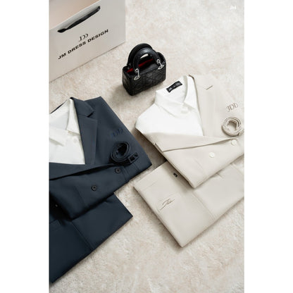 Sleeveless Blazer & Straight-Leg Trousers Set
