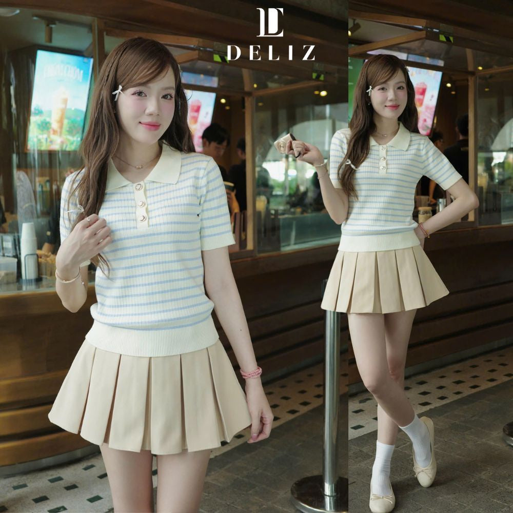 Stripe Knit Polo