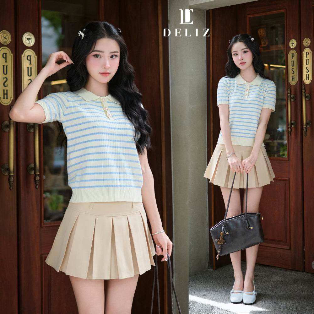 Stripe Knit Polo
