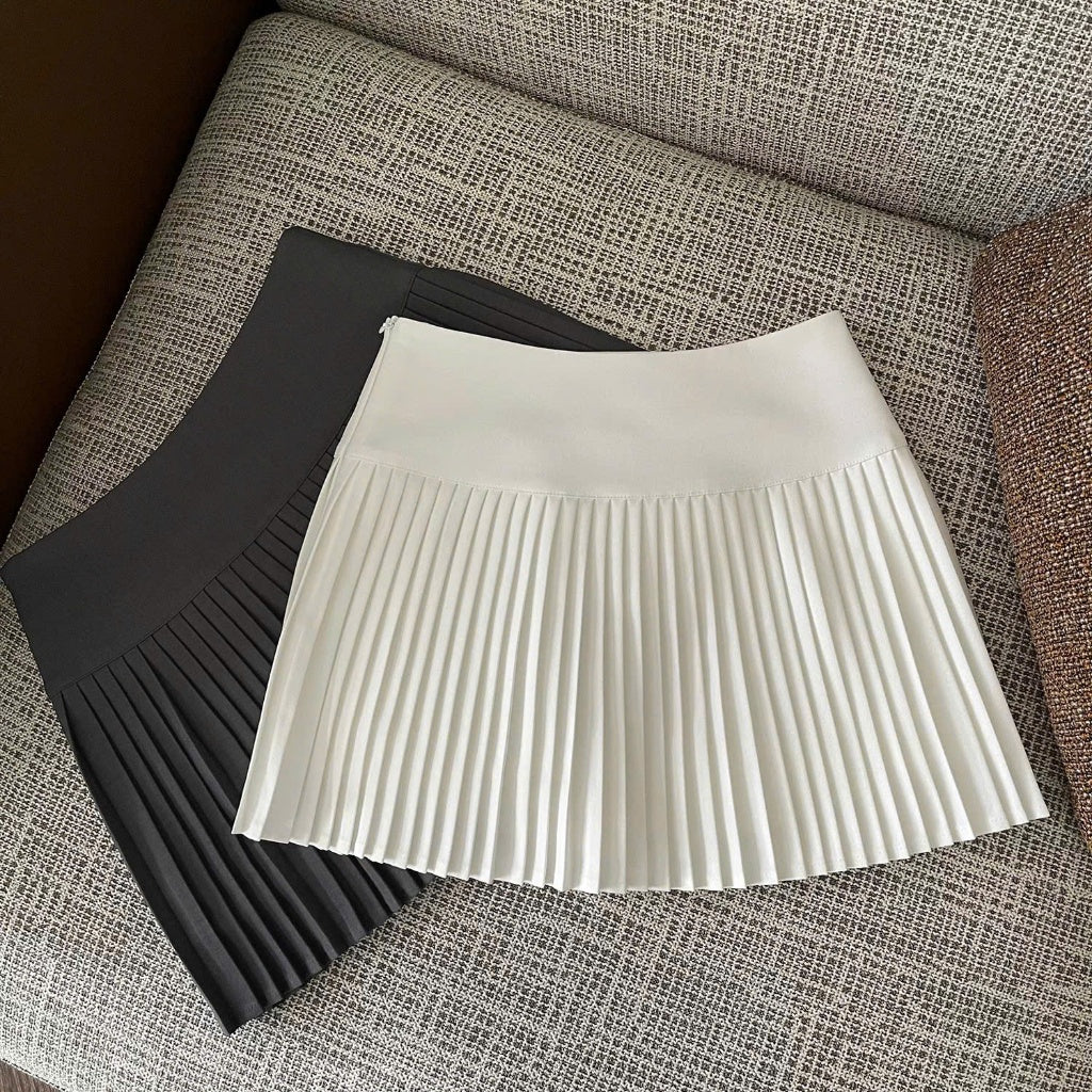 Gold Pleated Skirt