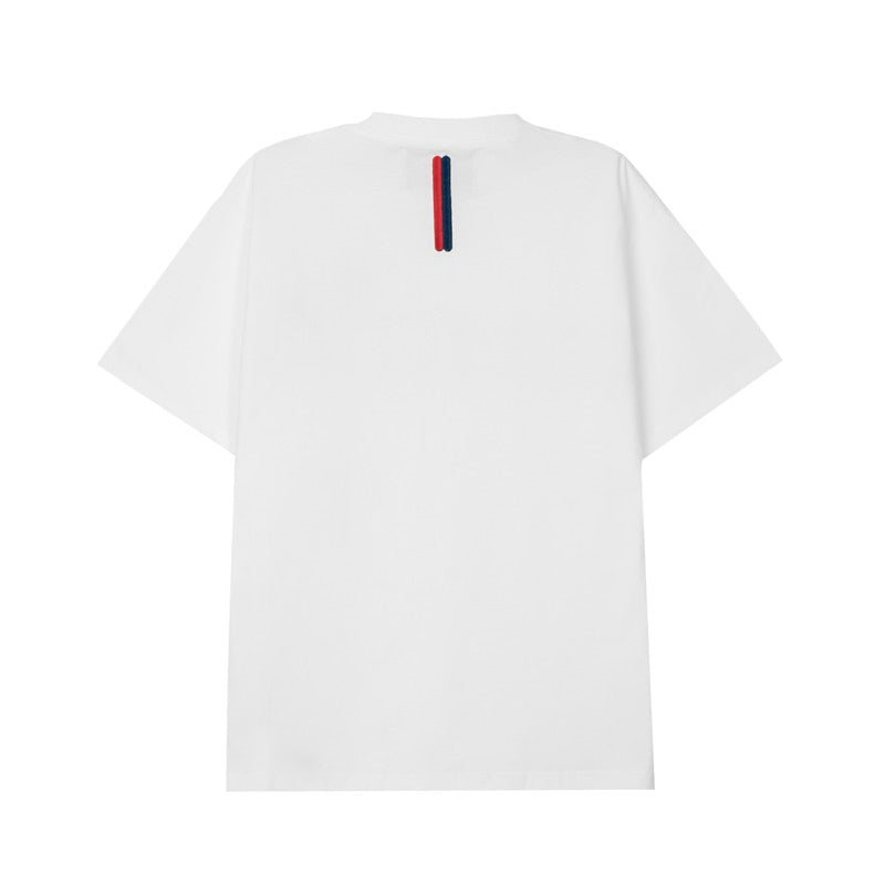 Two Line White Tee