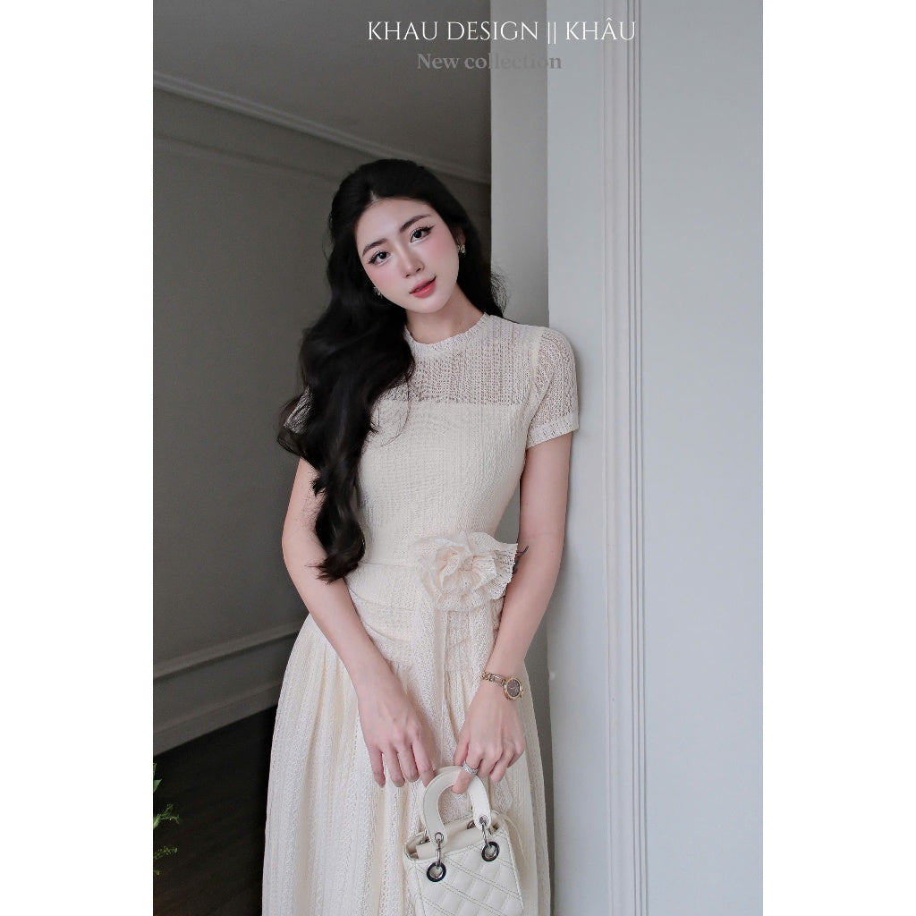 Floral Lace Waist Dress