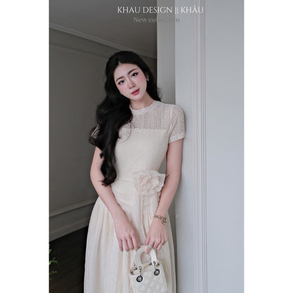 Floral Lace Waist Dress