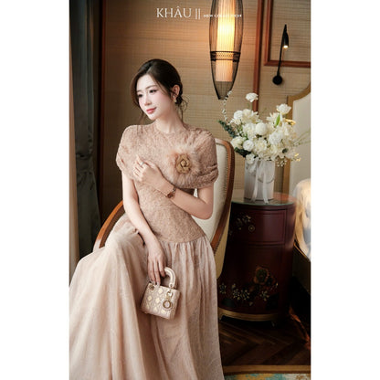 Brown Velvet Dress