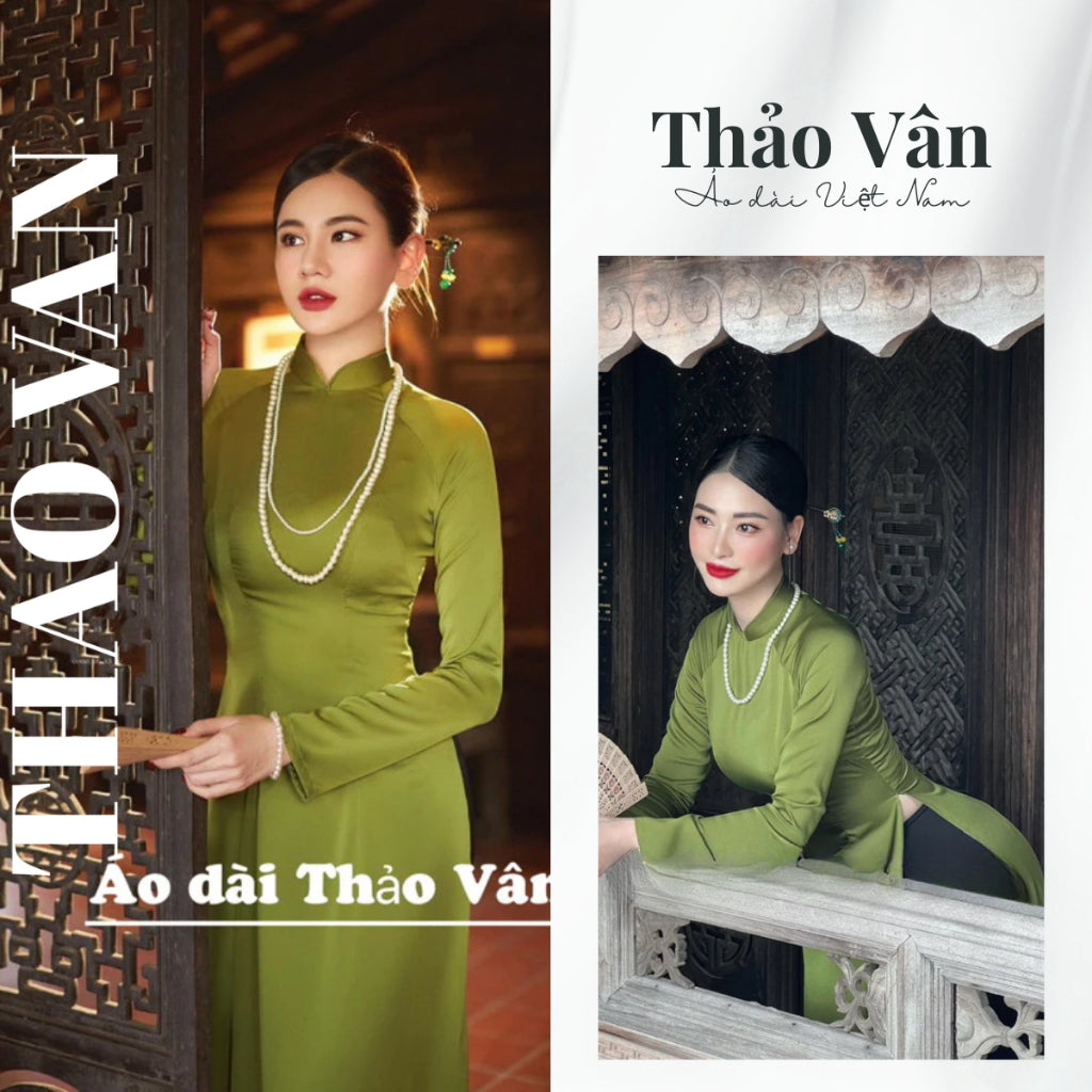 Mint Silk Ao Dai