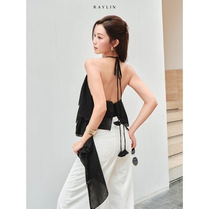 Noir Halter Top