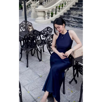 Halter Silk Dress