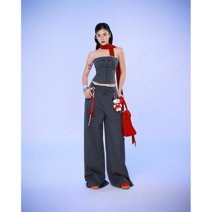 Red Charm Khaki Set