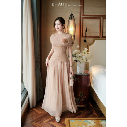 Brown Velvet Dress