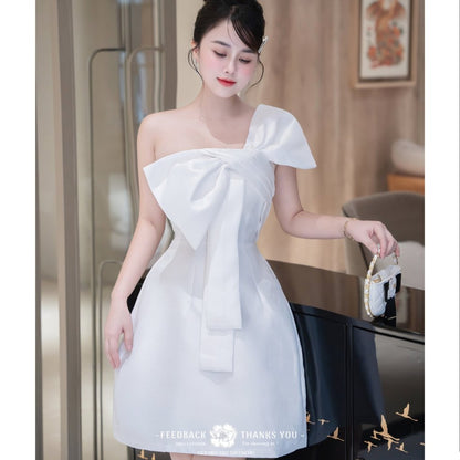 Shilla White Bow Dress