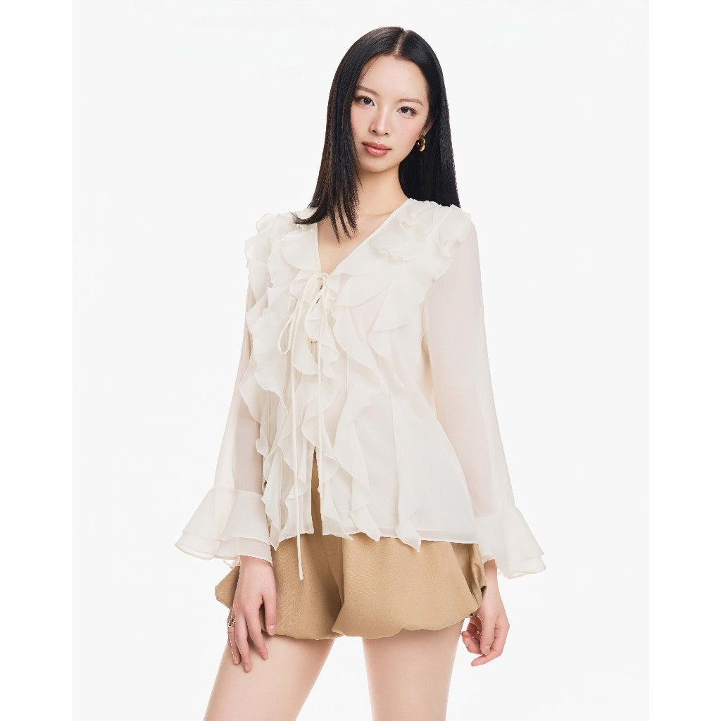 Charlene Ruffled Flare Blouse