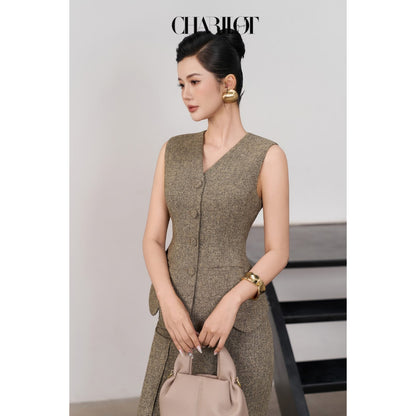 Layered Blazer Skirt Set