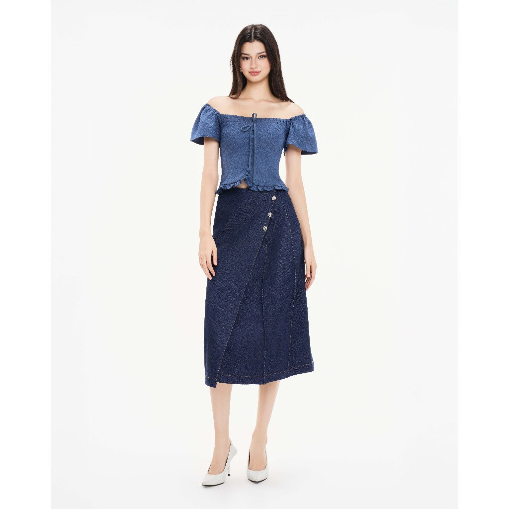 Erosie Bow-Button Blouse