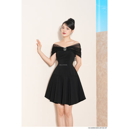 Shilla Black Mesh Dress