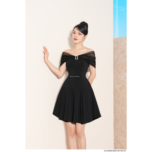 Shilla Black Mesh Dress