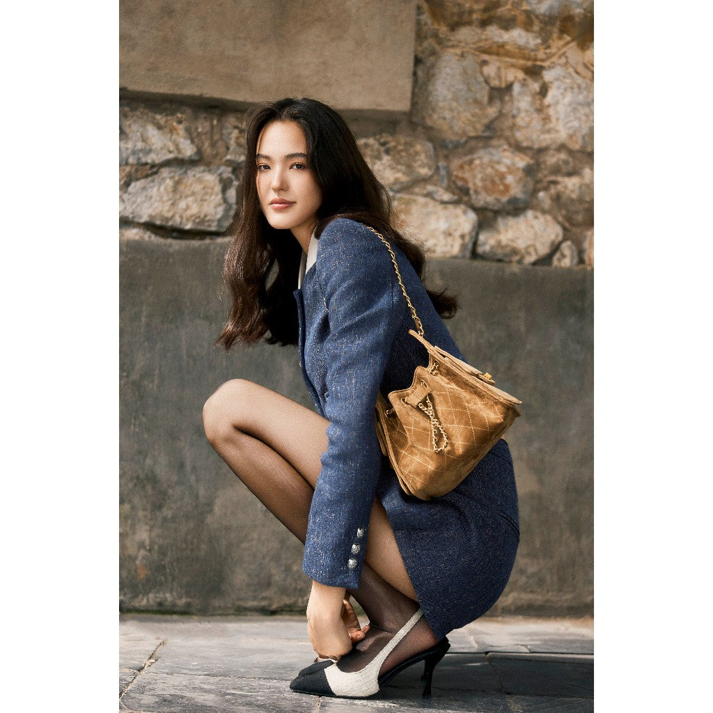 Lynne Cropped Tweed Jacke