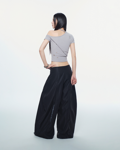 Korean-inspired black tailored trousers – styled outfit
