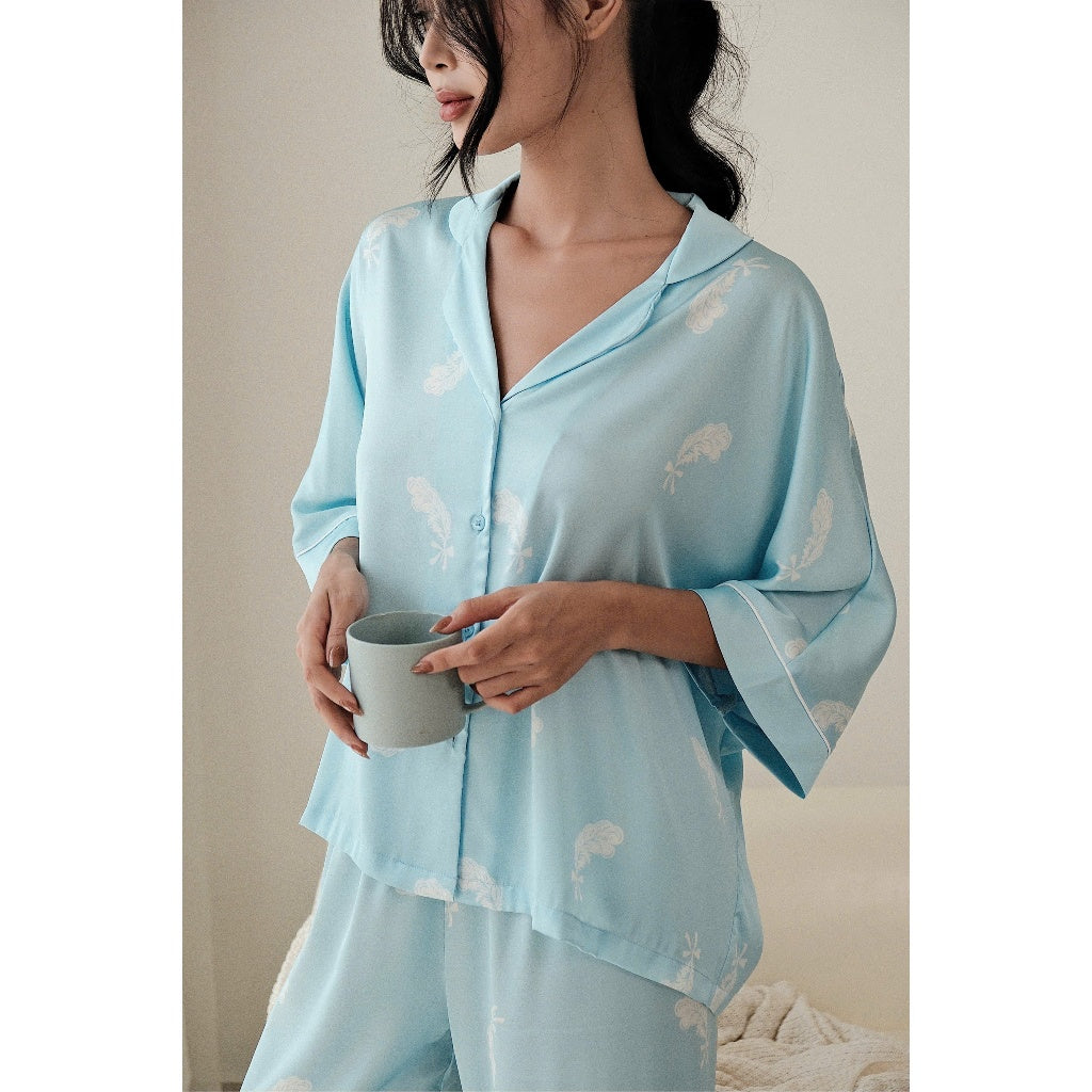 Feather Silk Lounge Set