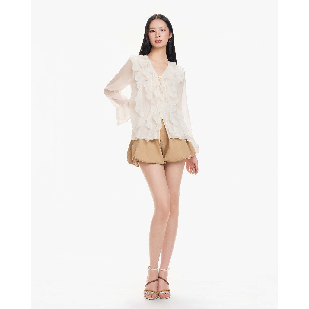 Charlene Ruffled Flare Blouse