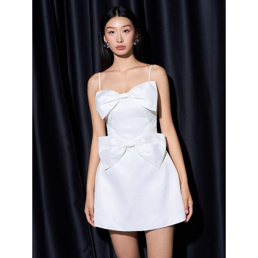 Calan Pearl Bow Dress